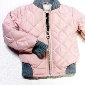 Baby Girl Pink Bomber Jacket Sz 3 Months Pink Baby Jacket
